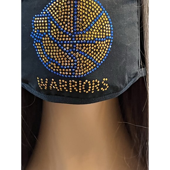 Golden State Warriors Rhinestone Bling Face Mask Washable - Picture 10 of 16